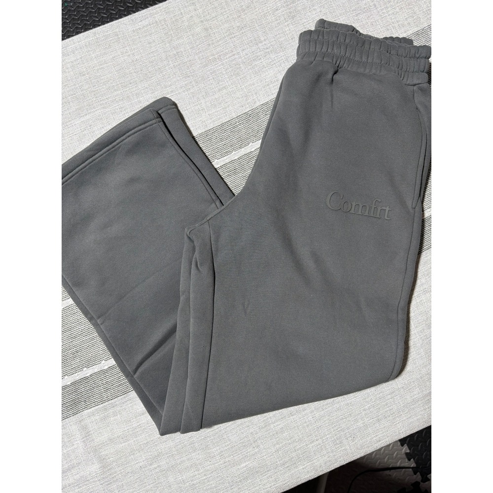 Comfort Brand‎ Mens Gray Wide Leg Sweatpants Elastic Waist Lounge Pants Small